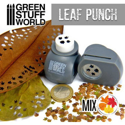 Green Stuff World 1300 - Miniature Leaf Punch Grey