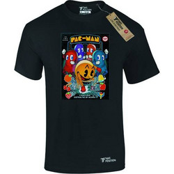Ανδρικό μπλουζάκι t-shirt βαμβακερό Takeposition Pacman Poster, Μαύρο, 320-4584