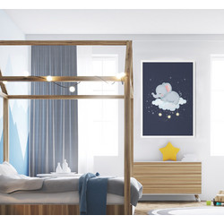ΠΑΙΔΙΚΗ ΑΦΙΣΑ SLEEPY ELEPHANT 48282 (PVC/PLEXIGLASS ΑΣΠΡΗ ΚΟΡΝΙΖΑ) 50x70cm