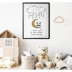 ΠΑΙΔΙΚΗ ΑΦΙΣΑ BABY PANDA 48270 (PVC/PLEXIGLASS ΜΑΥΡΗ ΚΟΡΝΙΖΑ ΜΕ ΠΛΑΙΣΙΟ) 40x60cm