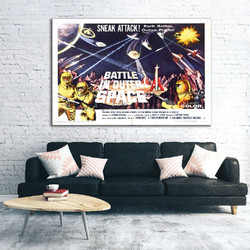 Πίνακας σε καμβά - Vintage Movie Posters - Battle in Outer Space - 45 x 30 εκ