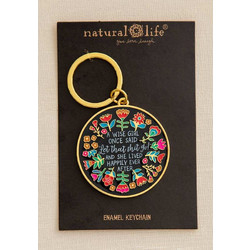 Μπρελόκ Κλειδιών Σμάλτου A Wise Girl Natural Life