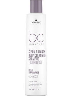 Schwarzkopf Professional BC Bonacure Clean Balance Deep Cleansing Tocopherol Σαμπουάν για Επανόρθωση 250ml