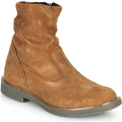 GBB Micky Παιδικά Μποτάκια Καφέ Suede με Φερμουάρ AE512-14