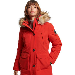Superdry Γυναικείο Μπουφάν Χειμωνιάτικο Softshell Μακρύ Κόκκινο W5010978A-XX4
