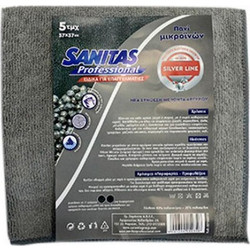 Πανί Μικροϊνών Sanitas Γκρι 37x37cm 5 τεμάχια