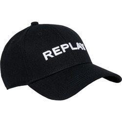 Replay Ανδρικό Καπέλο Jockey Snapback Υφασμάτινο Μαύρο AX4161.000.A0113-098