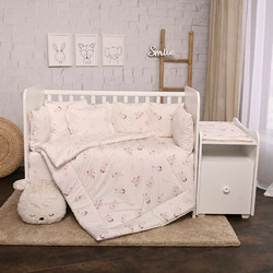 Lorelli Bunnies Σετ Κούνιας Beige 5τμχ 20800055501