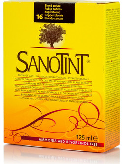 Sanotint Classic 16 Ξανθό Χαλκού Φυτική Ημιμόνιμη Βαφή Μαλλιών Χωρίς Αμμωνία 125ml