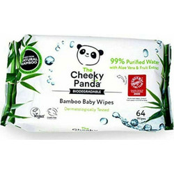 The Cheeky Panda Μωρομάντηλα με Νερό Χωρίς Άρωμα με Aloe Vera 64τμχ