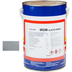Hydroton Iron Alkyd Finish Βερνικόχρωμα Μετάλλου Γκρι Ral-7040 Gloss 4lt
