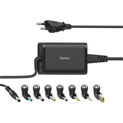 Hama Φορτιστής Laptop 65W 19V με Ενσωματωμένο Καλώδιο Τροφοδοσίας & Σετ Βυσμάτων 200002