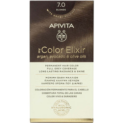 Apivita My Color Elixir 7.0 Ξανθό Μόνιμη Βαφή Μαλλιών Χωρίς Αμμωνία 50ml