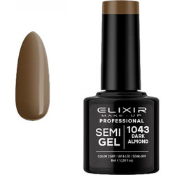 Elixir Semigel 1043 Dark Almond Ημιμόνιμο Βερνίκι Νυχιών 8ml