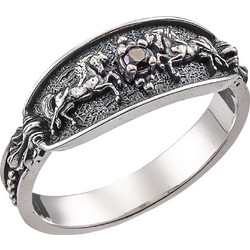 Δαχτυλίδι Anastasios Creations ασήμι 925 με άλογα FD682