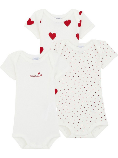Petit Bateau Σετ Φορμάκια Εσώρουχα Κοντομάνικα για Κορίτσι Λευκό A00BB-00