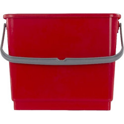 Κουβάς κόκκινος 4lt 17x26x20cm για τρόλλεϋ TTS Cleaning c412386