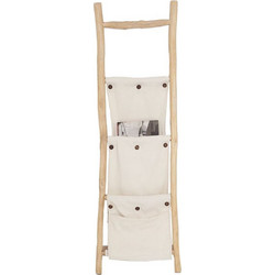 Θήκη Περιοδικών Genaro 50x4.5x150 0060192 Natural Soulworks Ξύλο,Ύφασμα
