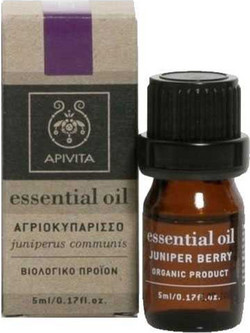 Apivita Juniper Βιολογικό Αιθέριο Έλαιο Αγριοκυπάρισσο 5ml