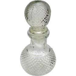 Γυάλινη διάφανη σφαιρική φιάλη 200ml με πώμα