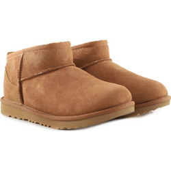 UGG Classic Ultra Mini Παιδικά Μποτάκια Ταμπά Suede με Γούνα 1130750K-CHE