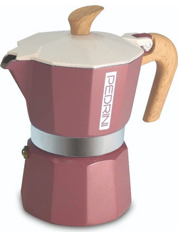 Pedrini Mymoca 02CF133P Μπρίκι Espresso 6Cups Ροζ