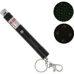 Laser Pointer επαναφορτιζόμενο USB 100mW 532nm πράσινο με κεφαλή για εναλλακτικά σχέδια σε μπρελόκ ΟΕΜ