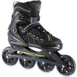 Nils Extreme Inline Αυξομειούμενα Rollers Παιδικά Μαύρα Lime NA 1128