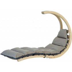 Swing Lounger Κρεμαστή Ξαπλώστρα Φωλιά Ξύλινη Μπεζ C7224