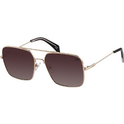Slazenger SL6718 C2 Ανδρικά Γυαλιά Ηλίου Τετράγωνα Μεταλλικά Χρυσά με Καφέ Polarized Φακό