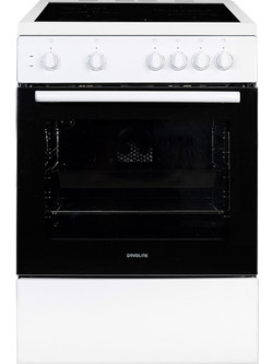 Davoline DAC 600 WH Κουζίνα Ηλεκτρική 72lt με Κεραμικές Εστίες 60cm