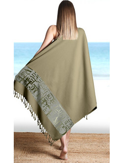 Guy Laroche Pestemal 12 Πετσέτα Θαλάσσης Χακί 90x170cm