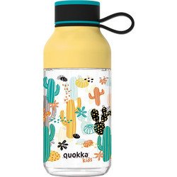 Quokka Ice Kids With Strap Cactus Παιδικό Μπουκάλι Πλαστικό BPA Free Κίτρινο 430ml