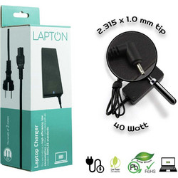 Lapton Φορτιστής Laptop 40W 19V 2.1A για Asus με Ενσωματωμένο Καλώδιο Τροφοδοσίας CH-AC19