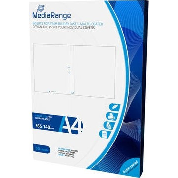 MediaRange Inserts for 11mm Bluray Cases Matte (50 Pack) (MRINK123)