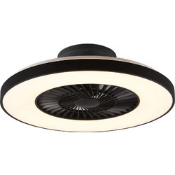 RL Lighting Halmstad R62672132 Ανεμιστήρας Οροφής 59.3cm 30W με Φως & Τηλεχειριστήριο Μαύρος