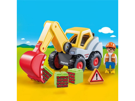 Playmobil 1-2-3 Εκσκαφέας για 1,5+ Ετών 70125