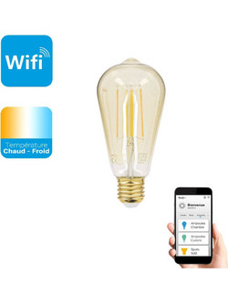 Xanlite Kozii Λαμπτηρας Led Smart Wifi και Bluetooth Filament CCT E27 ST64 5,5W 470LM