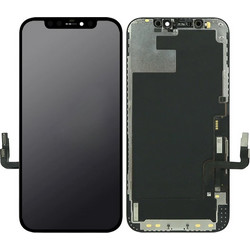 Tw Incell Lcd για Iphone 12/12 Pro, camera-Sensor ring, earmesh, μαύρη - (ILCD-023)