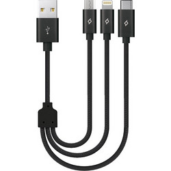 AlumicableT Mini Trio 30cm Καλώδιο ΦόρτισηςampΣυγχρονισμού 8694470695006