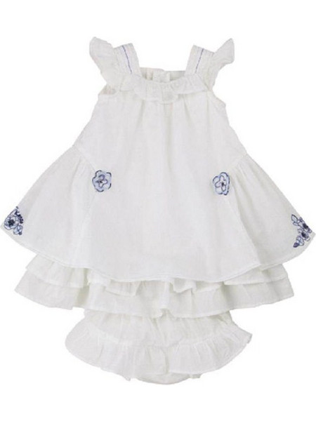 Kenzo Σετ με Φόρεμα Ceremonie Lay Fille K537022-160213 Λευκό Κορίτσι