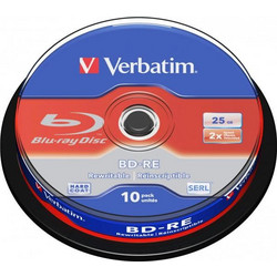 Verbatim BD-RE Blu-Ray 25GB 2XRW Cake Box X10