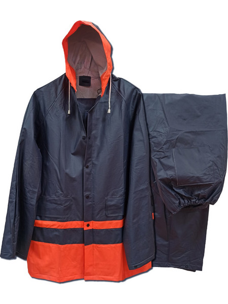 Αδιάβροχο σετ PVC/POLYESTER Βαρέως τύπου 12227 ΠΟΡΤΟΚΑΛΙ/ΜΠΛΕ ΠΟΡΤΟΚΑΛΙ/ΜΠΛΕ