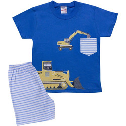 Minerva Παιδική Πιτζάμα Βαμβακερή Καλοκαιρινή Royal Blue 90-61795-550