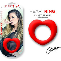 Clara Morgane Heart Cock Ring Δαχτυλίδι Πέους Σιλικόνης Κόκκινο