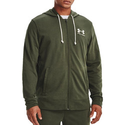 Under Armour Rival Terry Ανδρική Ζακέτα Φούτερ με Κουκούλα και Φερμουάρ Χακί 1370409-390