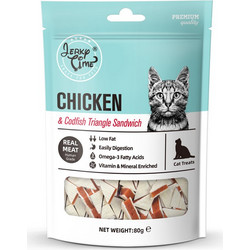 Jerky Time Chicken & Codfish Triangle Sandwich 80gr