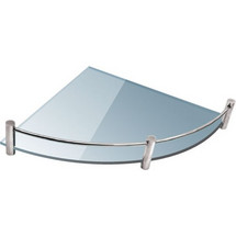 Karag Mensole 0622-99 Εταζέρα Γωνιακή Γυάλινη με κάγκελο 20 cm Ματ