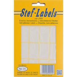 Αυτοκόλλητες ετικέτες Stef-Labels No. 24 16-ορθογώνιες 22x38mm 40 φύλλα 10 τεμ