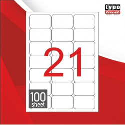 Typotrust Αυτοκόλλητες Ετικέτες A4 63.5x38,1mm 100 φύλλα